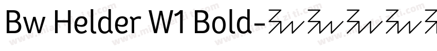 Bw Helder W1 Bold字体转换